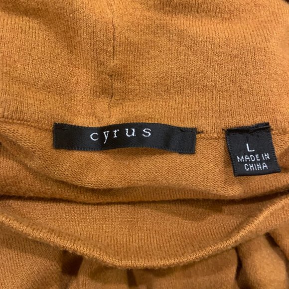 Cyrus Mustard Yellow Turtleneck Sweater, Size Large - Picture 5 of 7